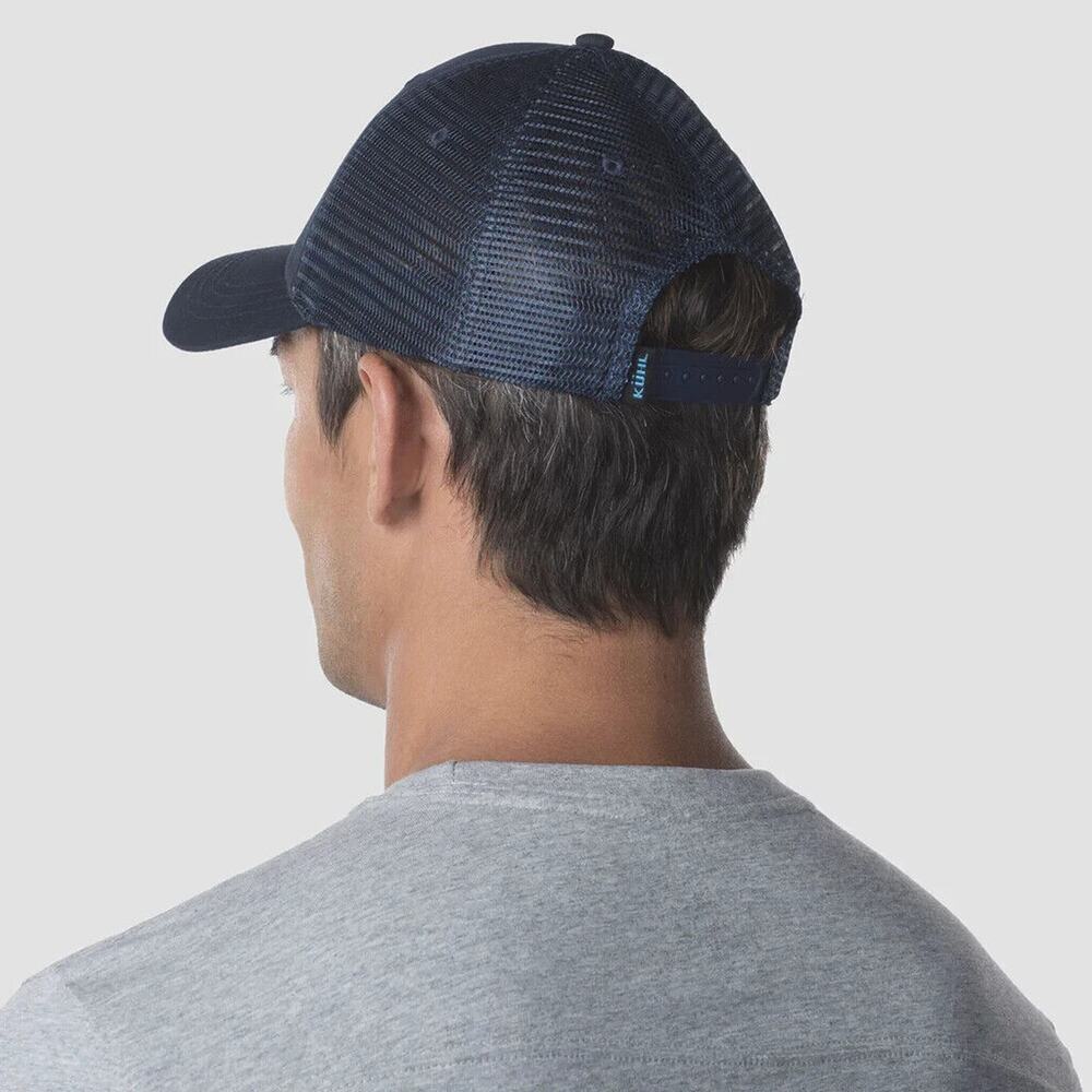 Kuhl Snapback Hat Mesh Back Trucker Blue Logo Adjustable Hiking Fishing Outdoors - Picture 4 of 9